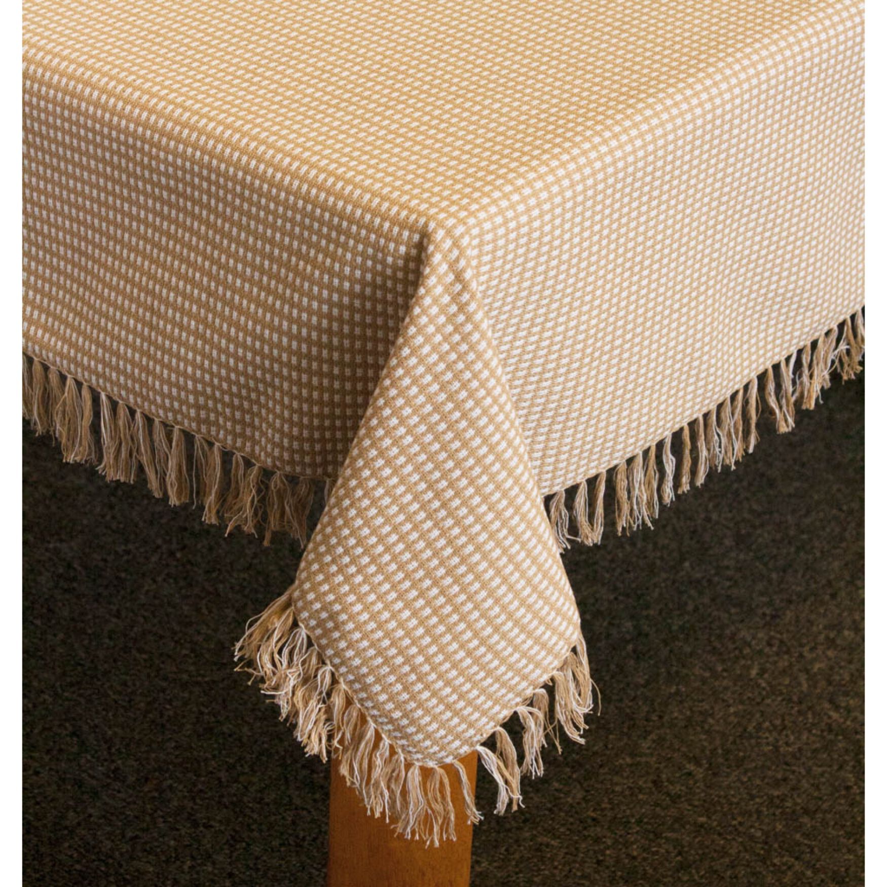 Homespun Check Woven Tablecloth, , on-hover image number 1
