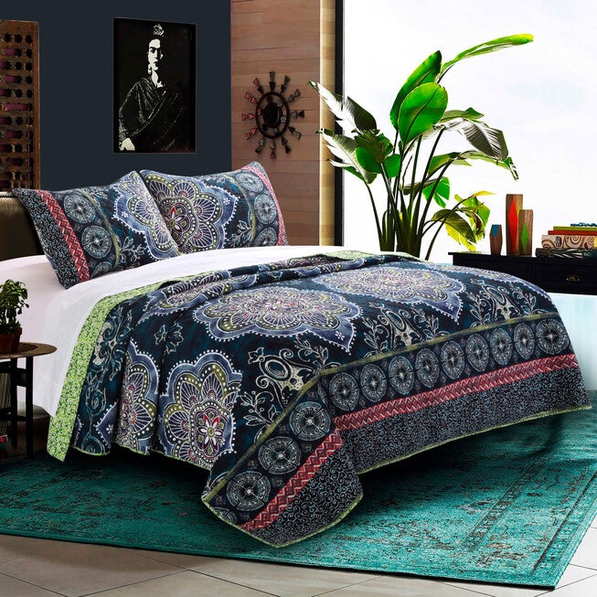 Twyla Quilt Set , MIDNIGHT BLUE, hi-res image number 0