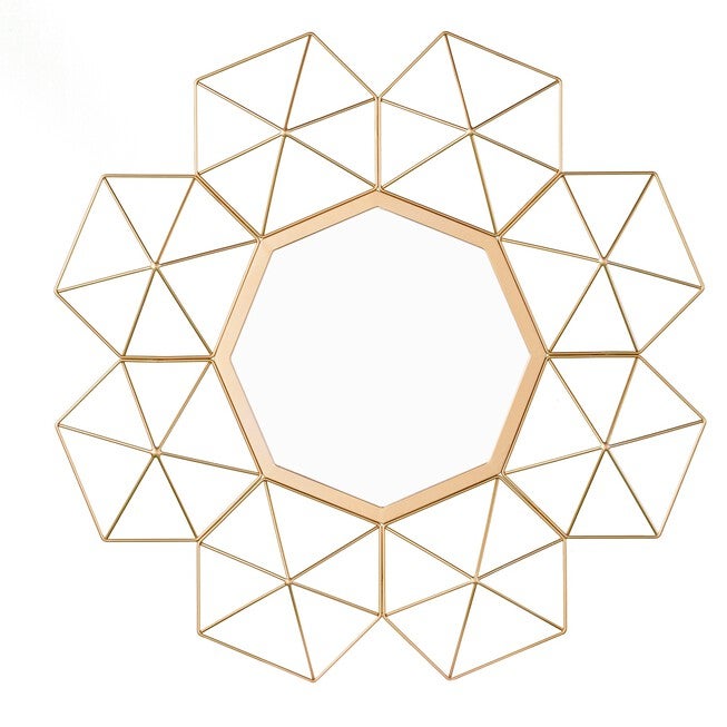 Villani Oversized Gold Sunburst Mirror, , on-hover image number null