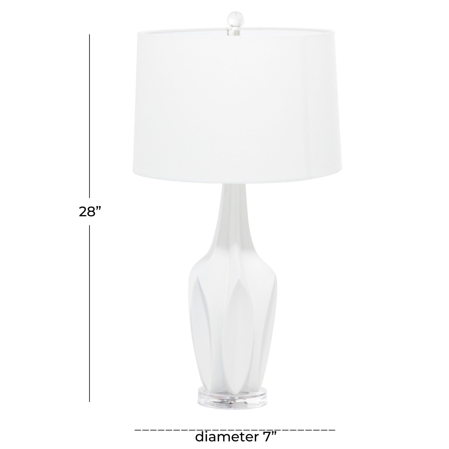 White Polystone Coastal Accent Lamp, , alternate image number 4