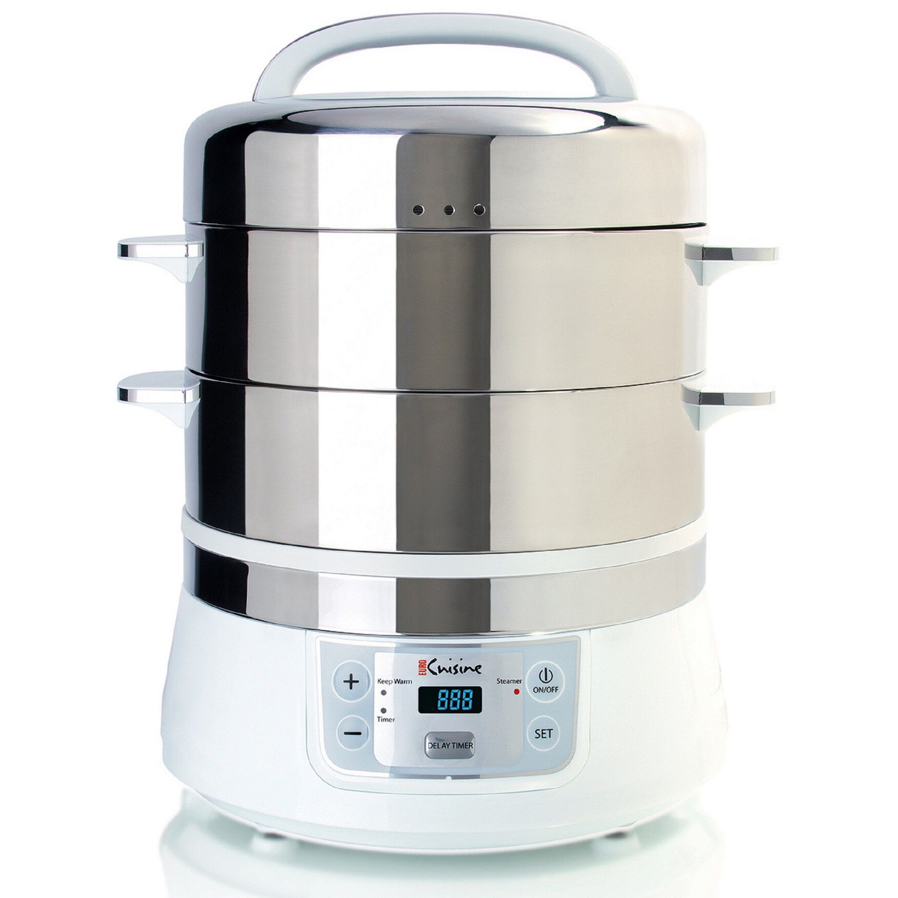 Euro Cuisine Stainless Steel Electric Food Steamer, , on-hover image number 1