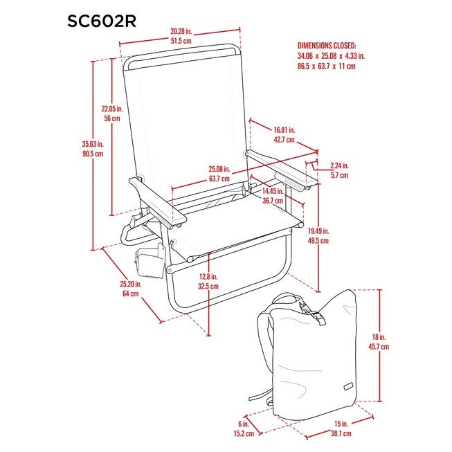 Easy In Easy Out Chair with Removable Backpack, , alternate image number 6