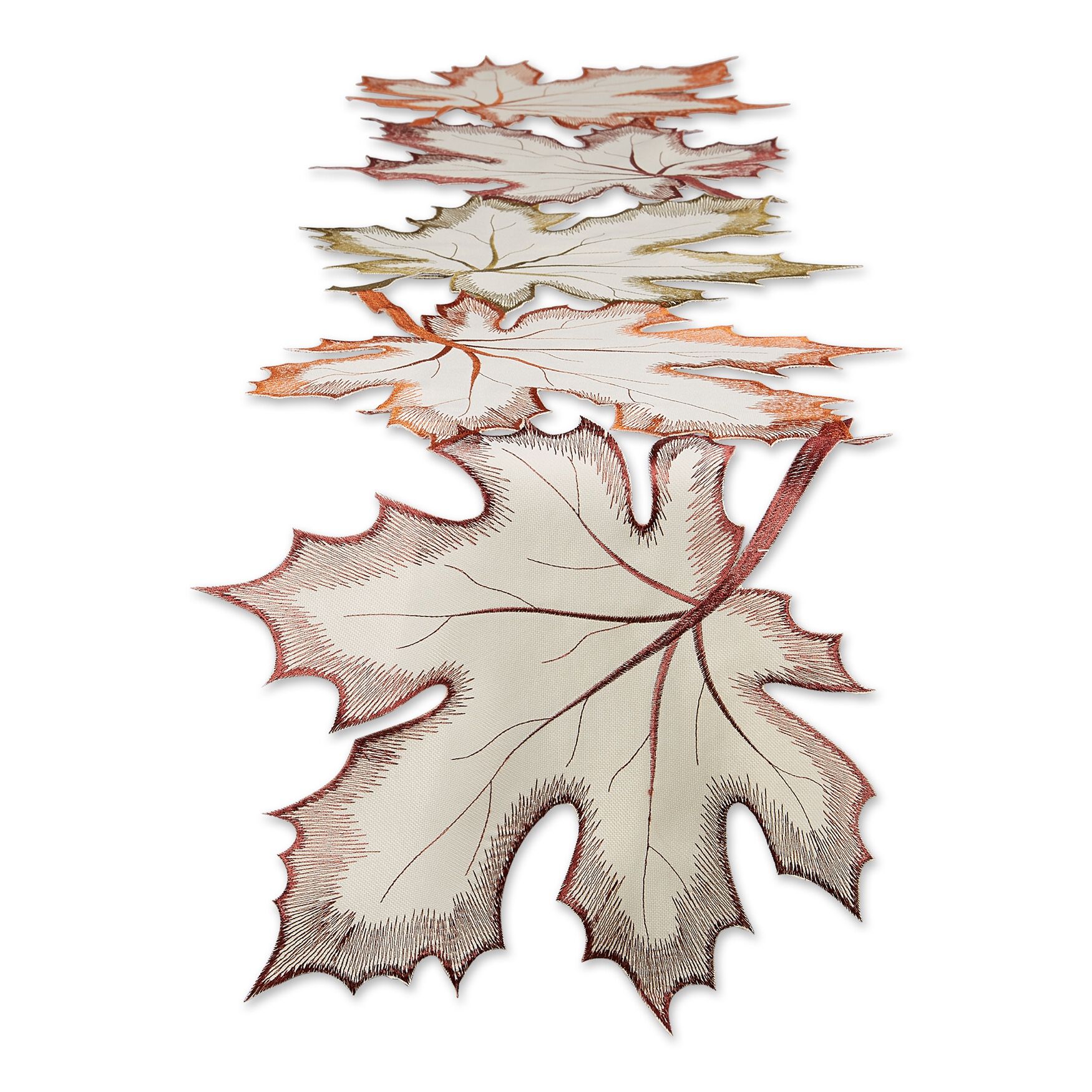 Embroidered Maple Leaves Table Runner, , alternate image number 4