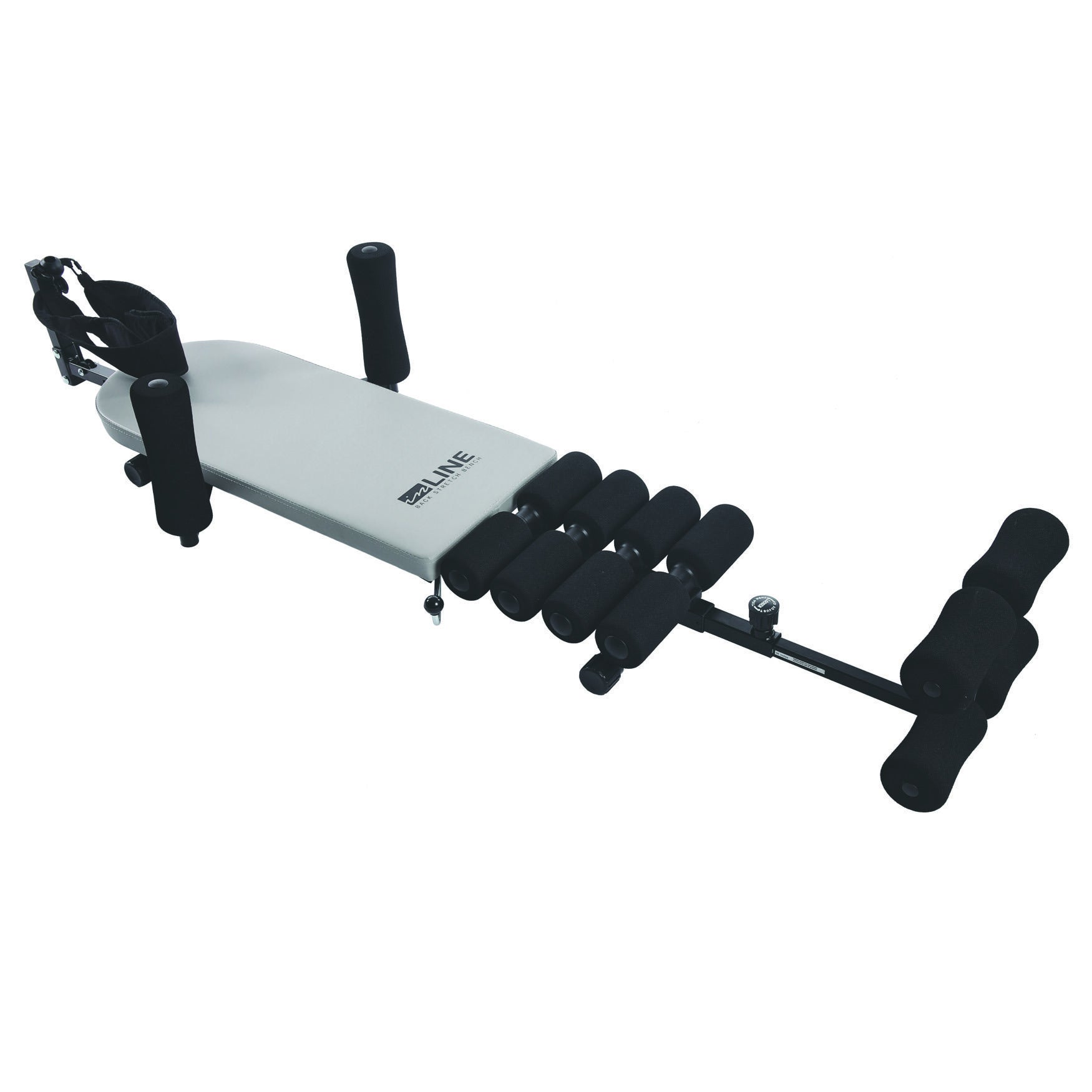 Stamina InLine Back Stretch Bench w/Cervical Traction, BLACK, hi-res image number 0