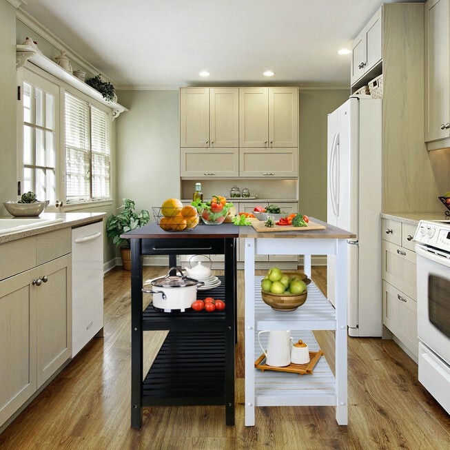 Kitchen Island with Solid Wood Top, , alternate image number 17