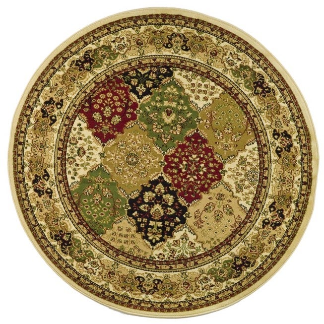 Lyndhurst 221 Multi / Ivory 8' X 8' Round Round Rug, MULTI IVORY, hi-res image number 0
