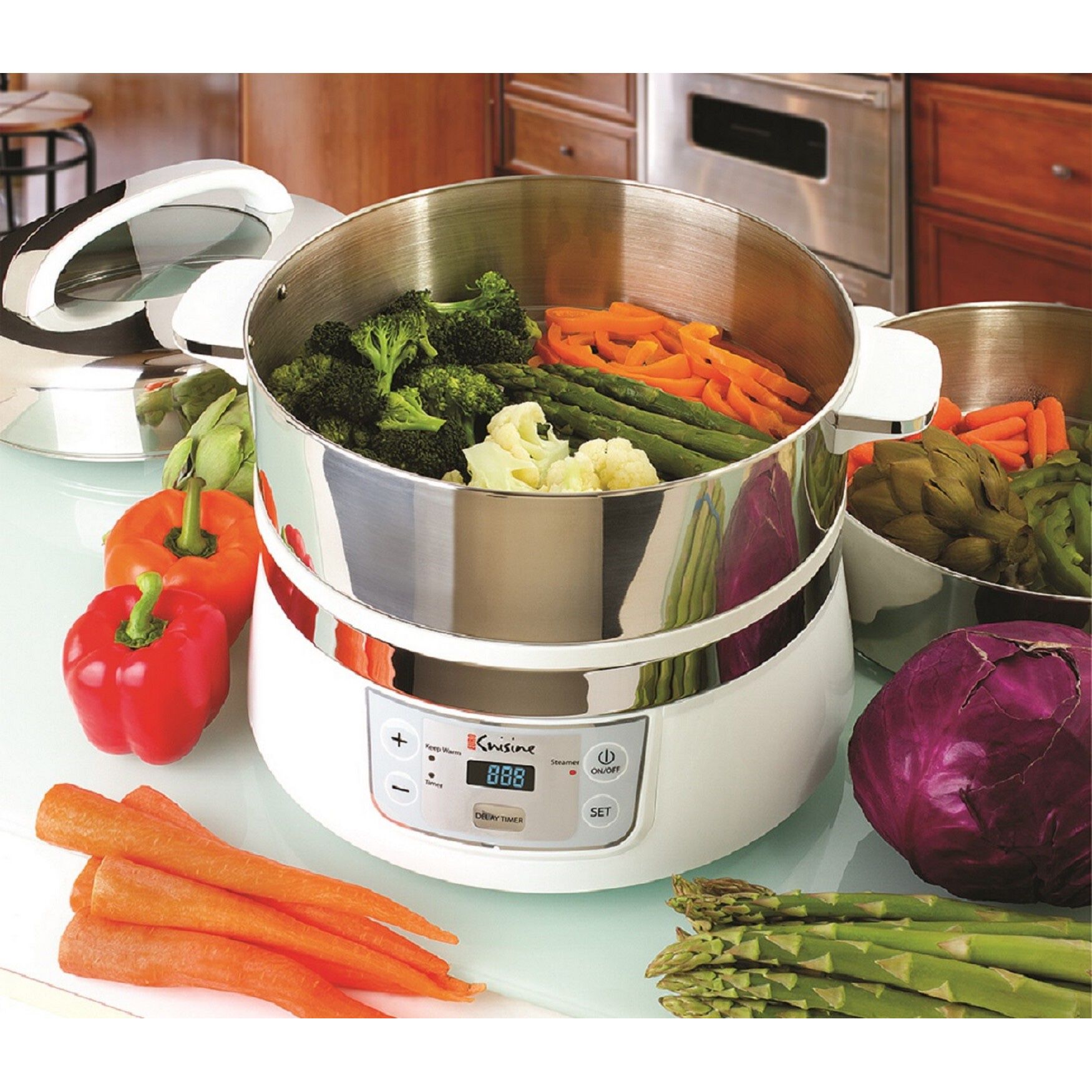 Euro Cuisine Stainless Steel Electric Food Steamer, , alternate image number 4