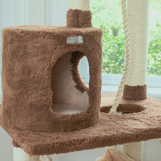 Real Wood 70 inches Cat Tree With Scratch Posts, Hammock, , alternate image number 5