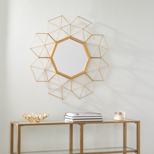 Villani Oversized Gold Sunburst Mirror, GOLD, hi-res image number null