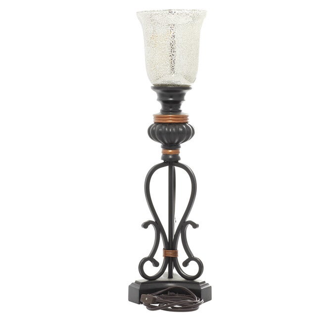 Set Of 2 Black Metal Boho Style Uplight, , on-hover image number 1