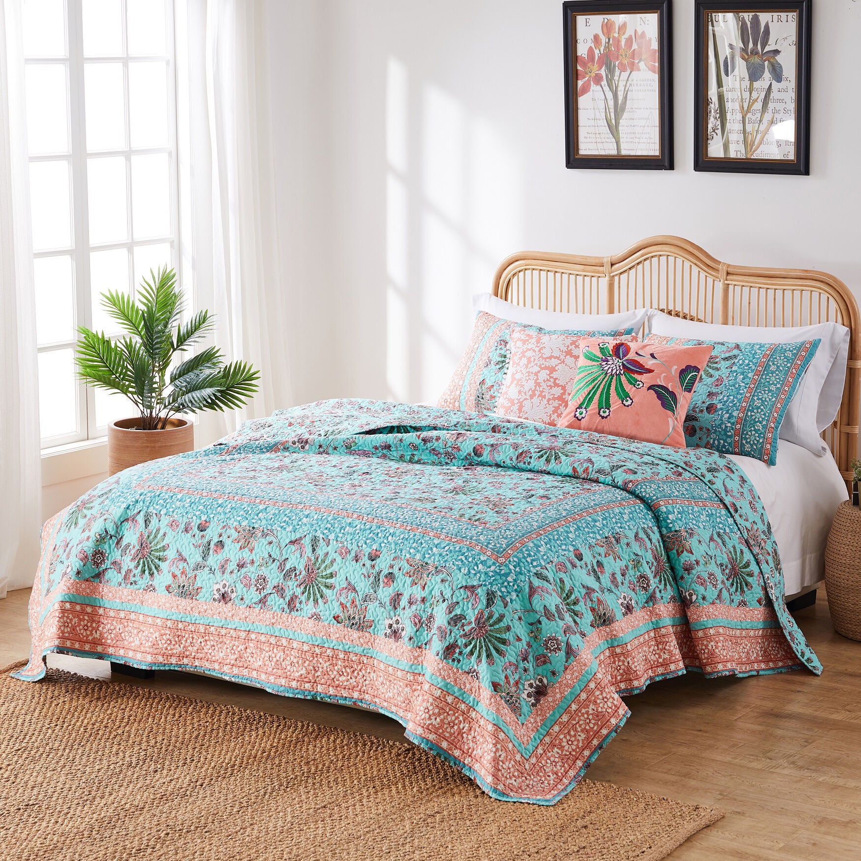 Audrey Turquoise Quilt Set Eloquii