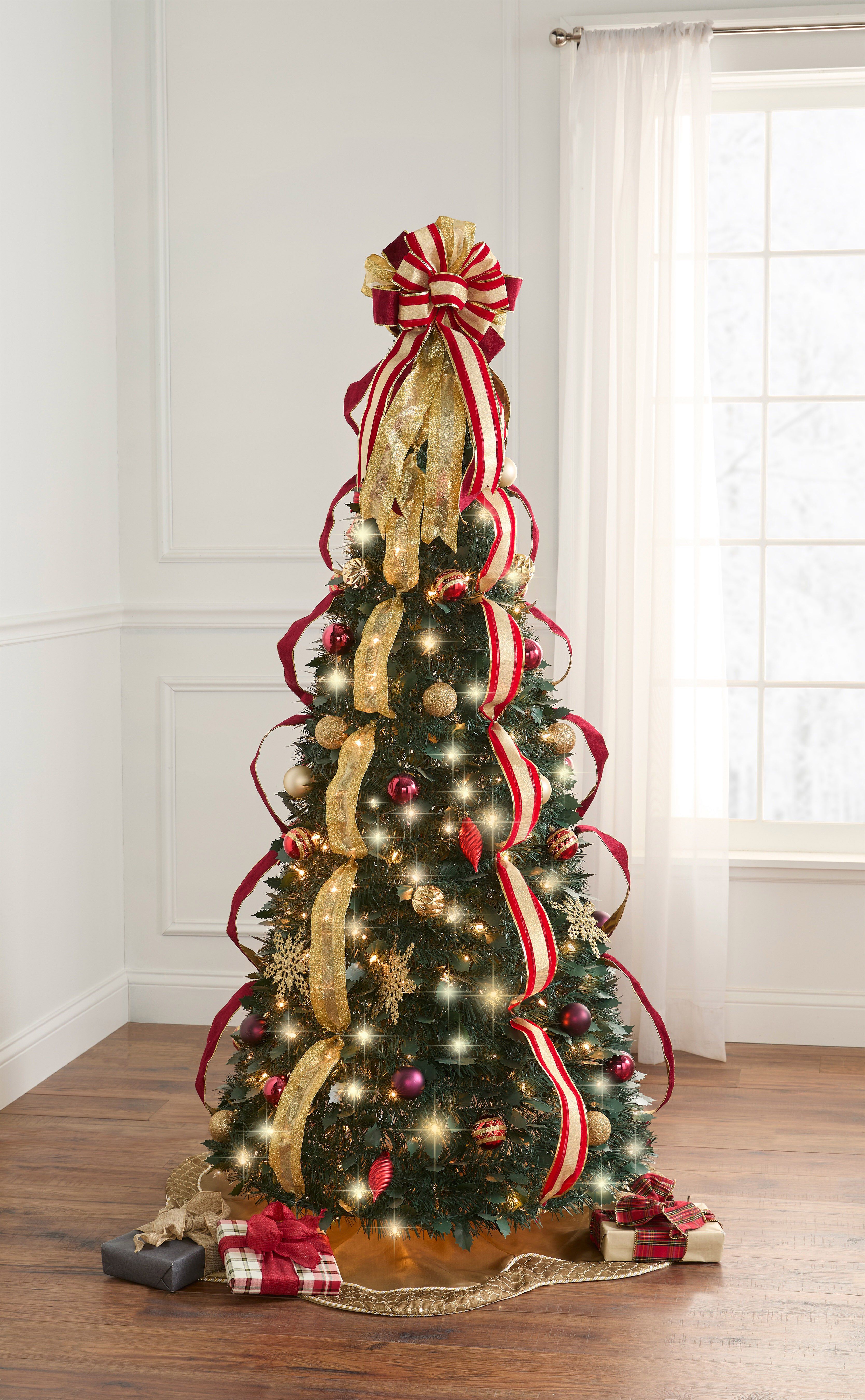 Fully Decorated Pre-Lit 6FT Pop-Up Christmas Tree