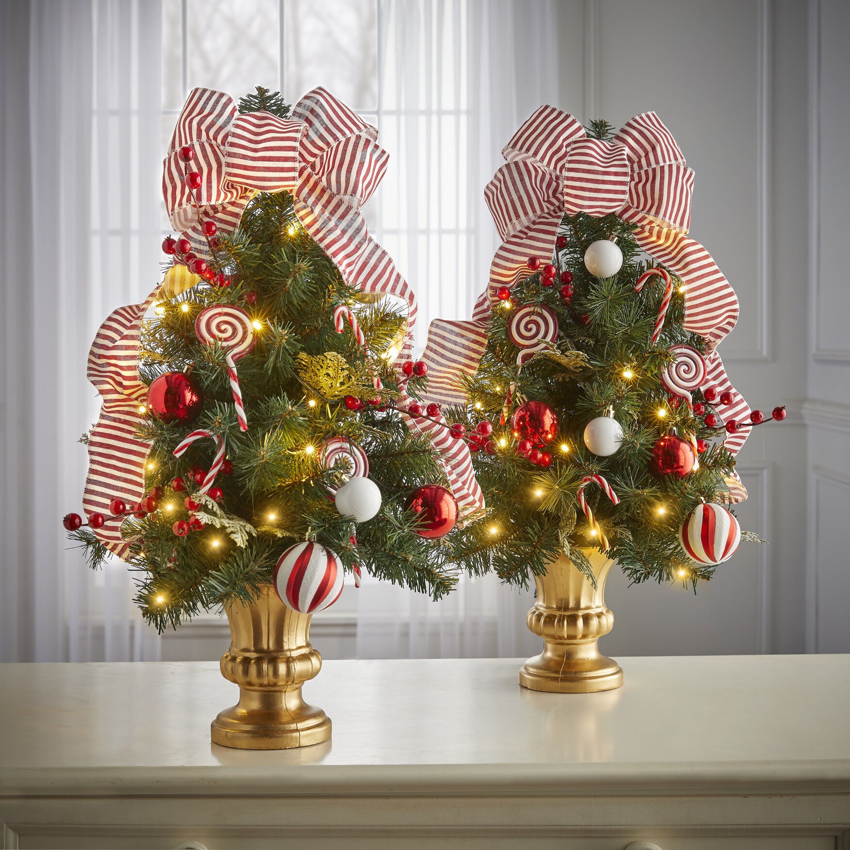 Pre decorated tabletop christmas tree cheap