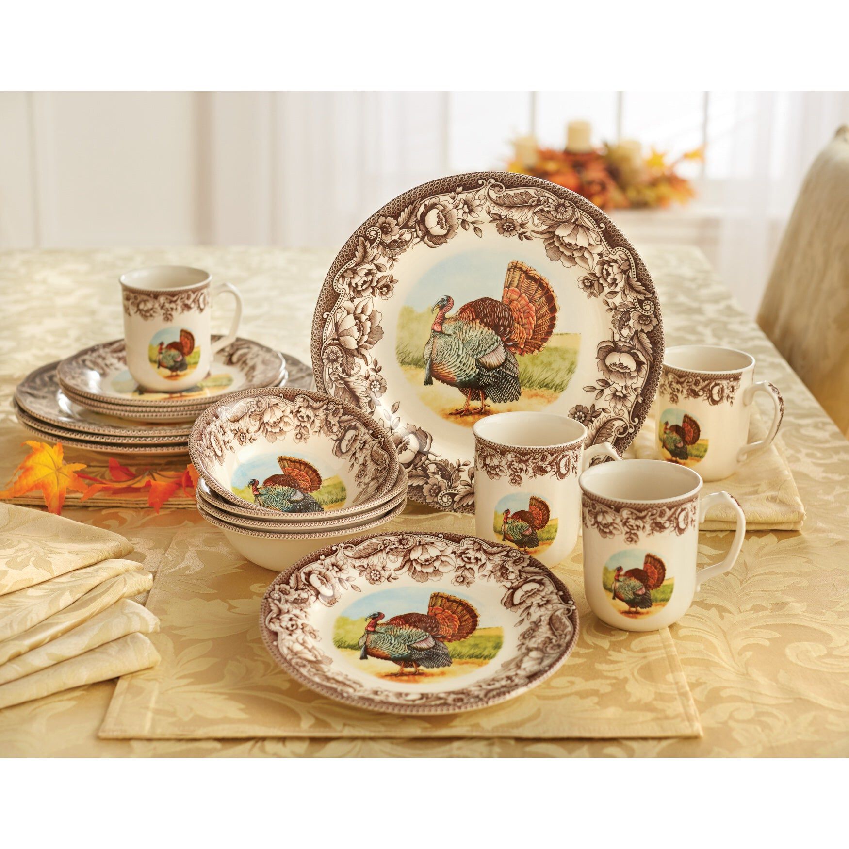 16-Piece Haydon Turkey Dinnerware