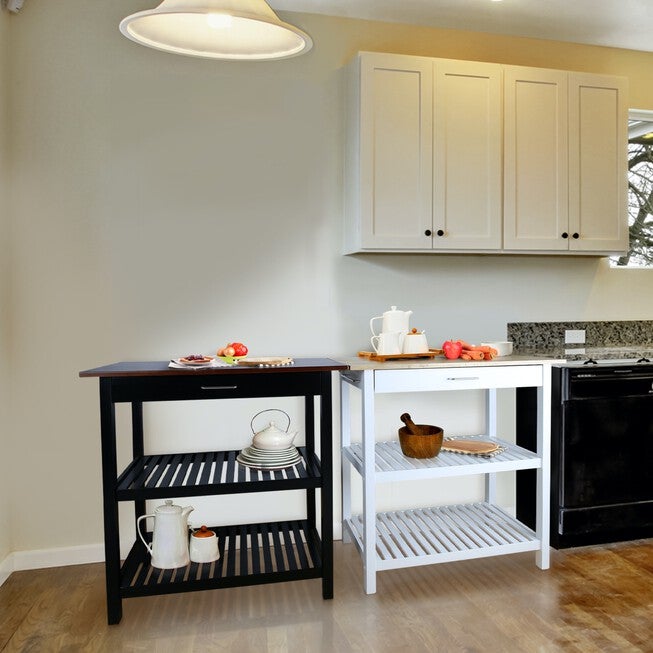 Kitchen Island with Solid Wood Top, , alternate image number 16