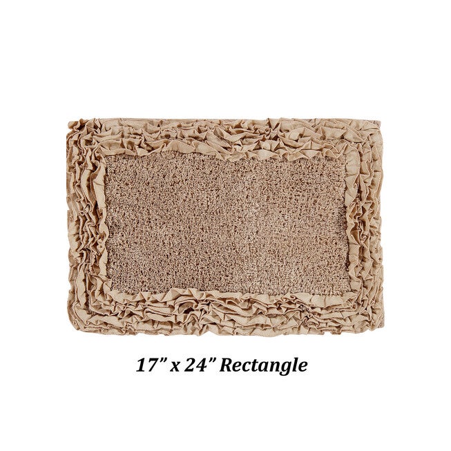 Shaggy Border Bath Rug Mat, 4 Pc Set, (17 inches X 24 inches | 20 inches X 20 inches | 21 inches X 34 inches | 24 inches X 40 inches), , on-hover image number 1