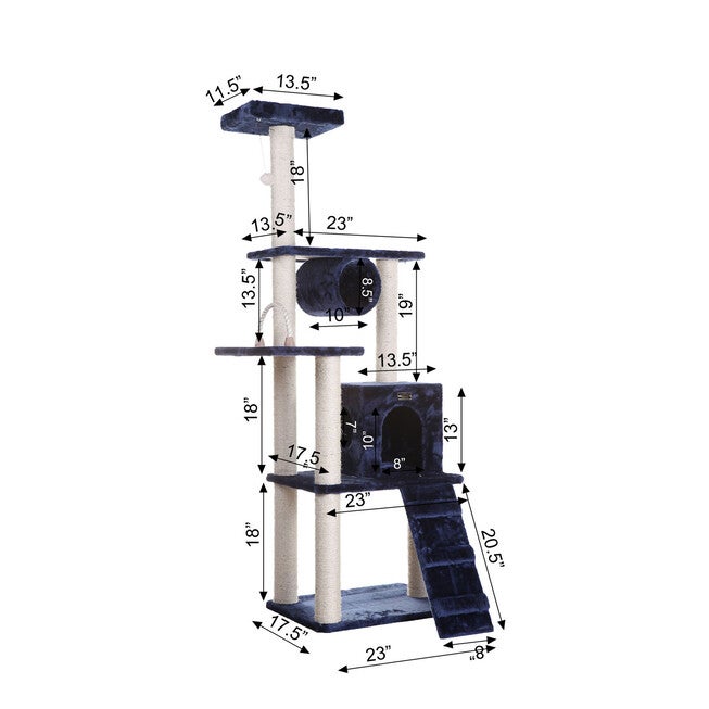 Real Wood 71 inches Cat Climbing Furniture Tower, , alternate image number 4