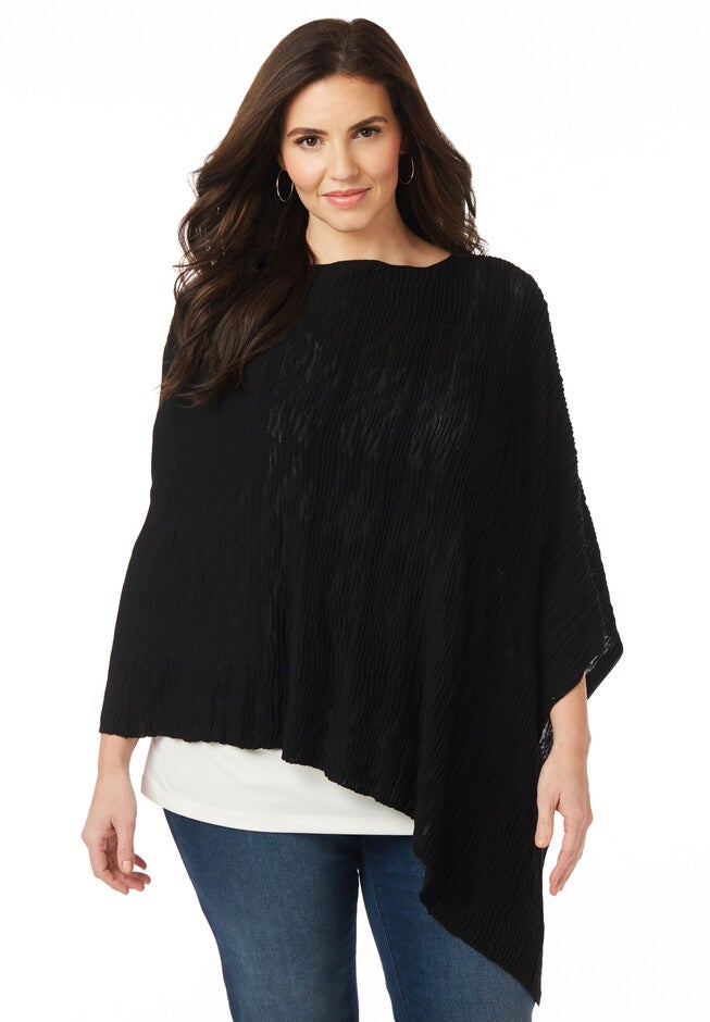 Canyon Song Poncho, BLACK, hi-res image number 0