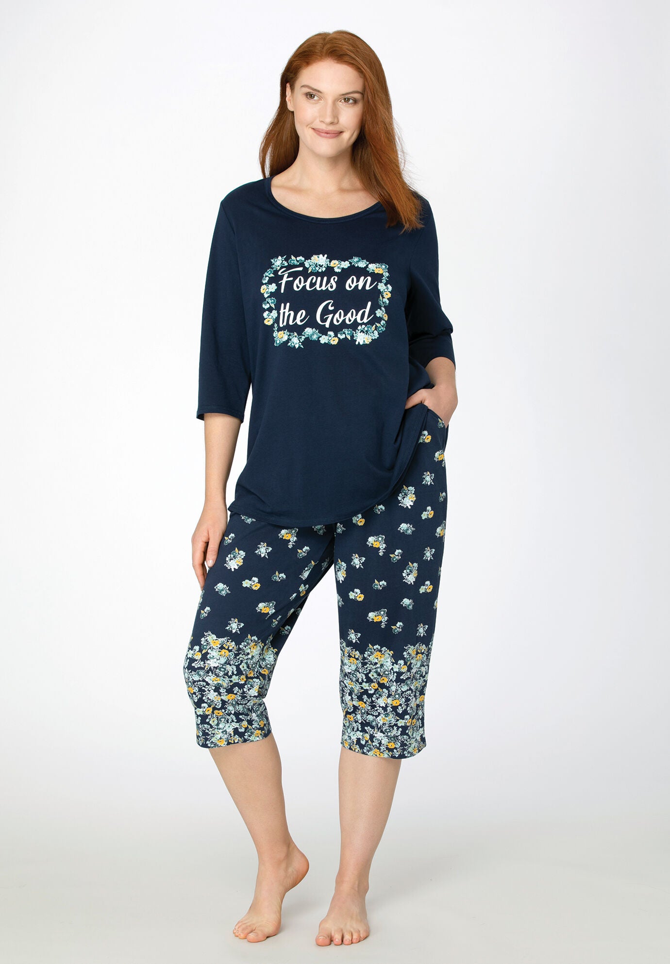 3/4 Sleeve Sleep Tee, , alternate image number 2