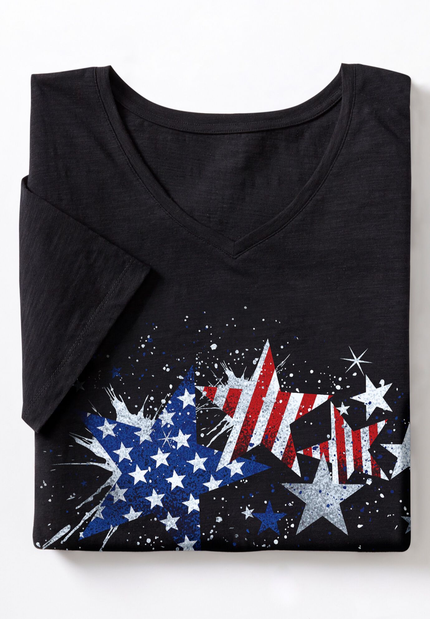Stars & Shine Tee, BLACK FLAG STARS, alternate image number 2