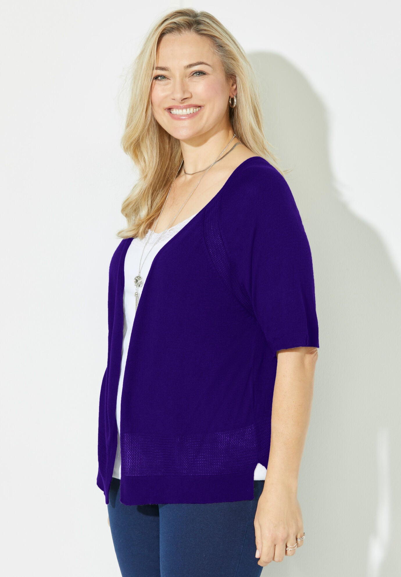 Elbow Sleeve Shrug Cardigan Eloquii