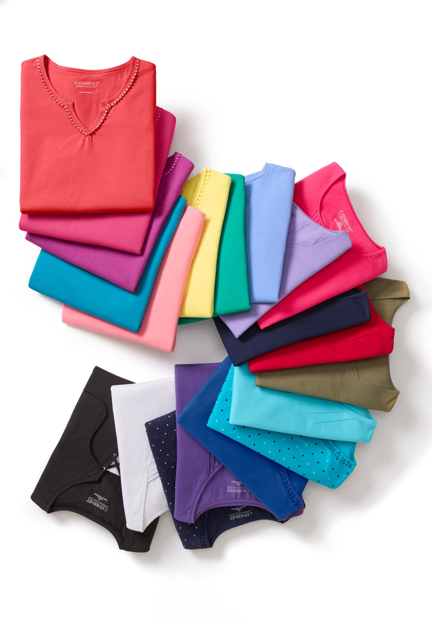 Suprema® Crochet V-Neck Tee, , alternate image number 3