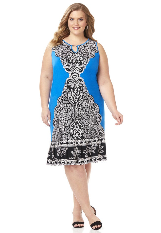 Cobalt Medallion Dress, , hi-res image number 0