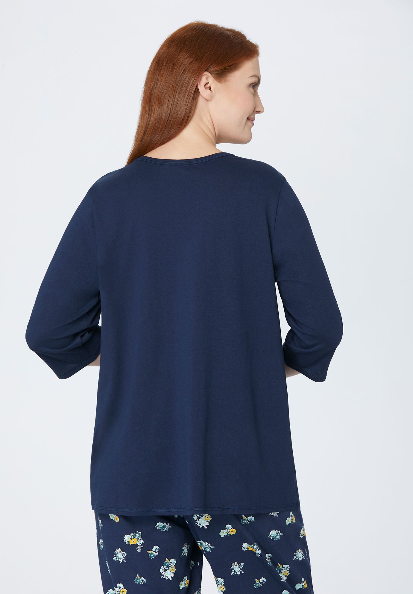 3/4 Sleeve Sleep Tee, , on-hover image number 1