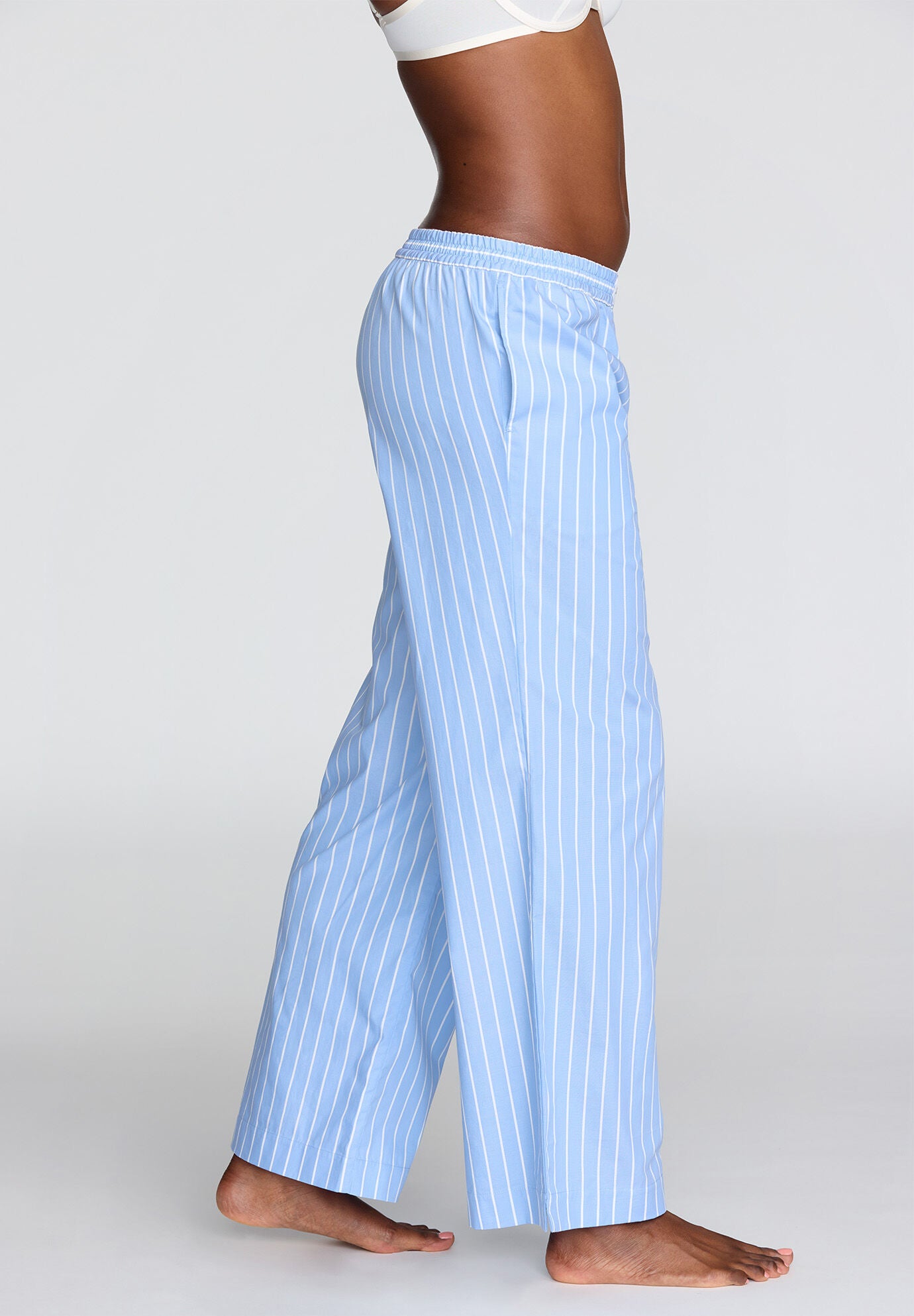 The Lounge Pant- Cotton, OCEAN STRIPE, alternate image number 3