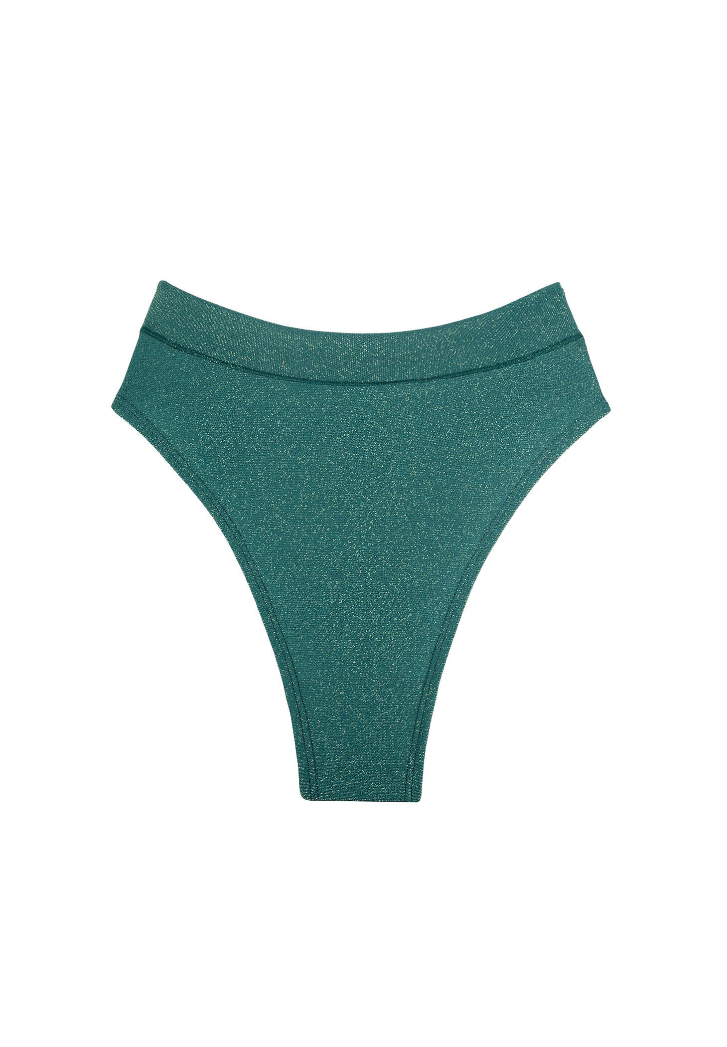 The Highwaist Thong - Lurex, TEAL SPARKLE, on-hover image number 1
