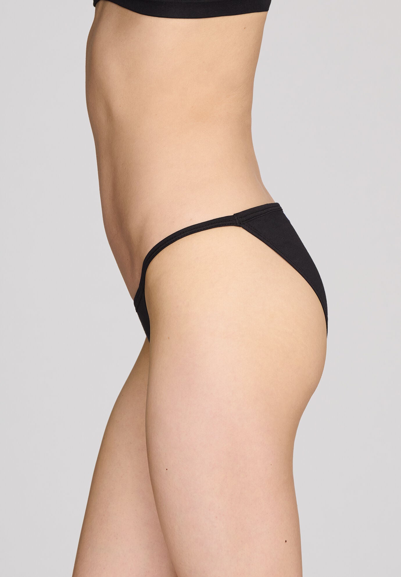 The String Bikini- Cotton, BLACK, alternate image number 2