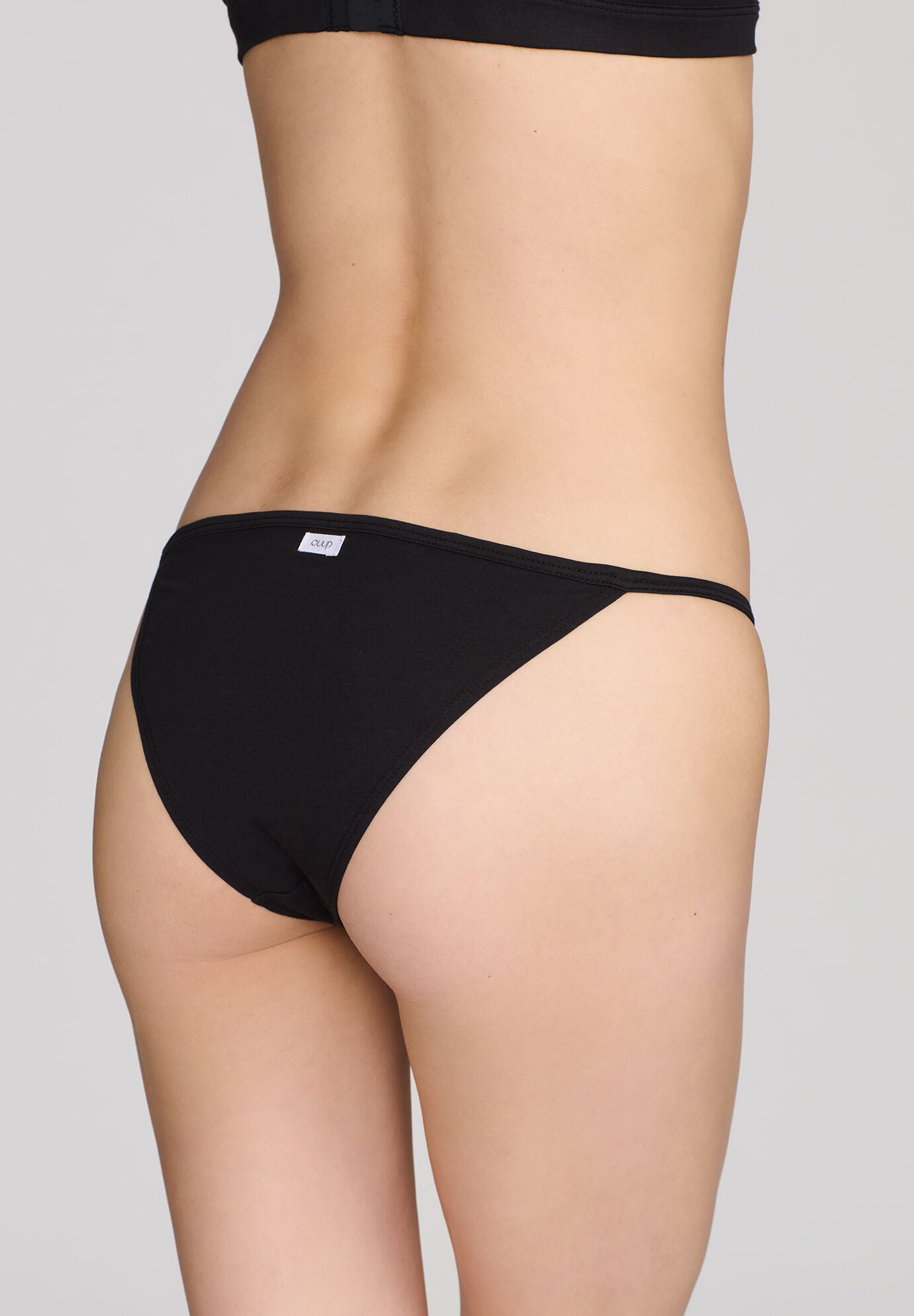 The String Bikini- Cotton, BLACK, alternate image number 3
