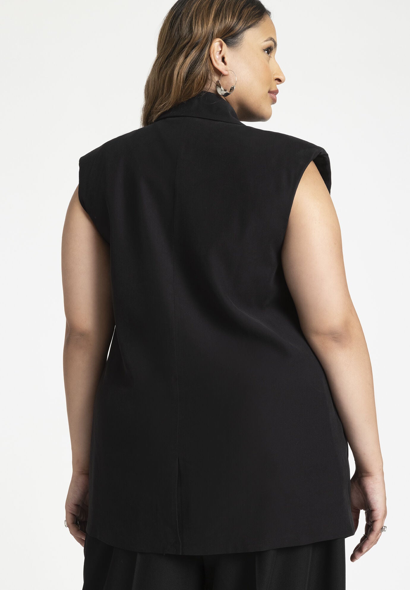 Double-Breasted Sequin Vest