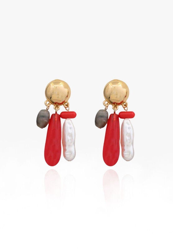 Carmen Pearl Earrings, GOLD, hi-res image number 0
