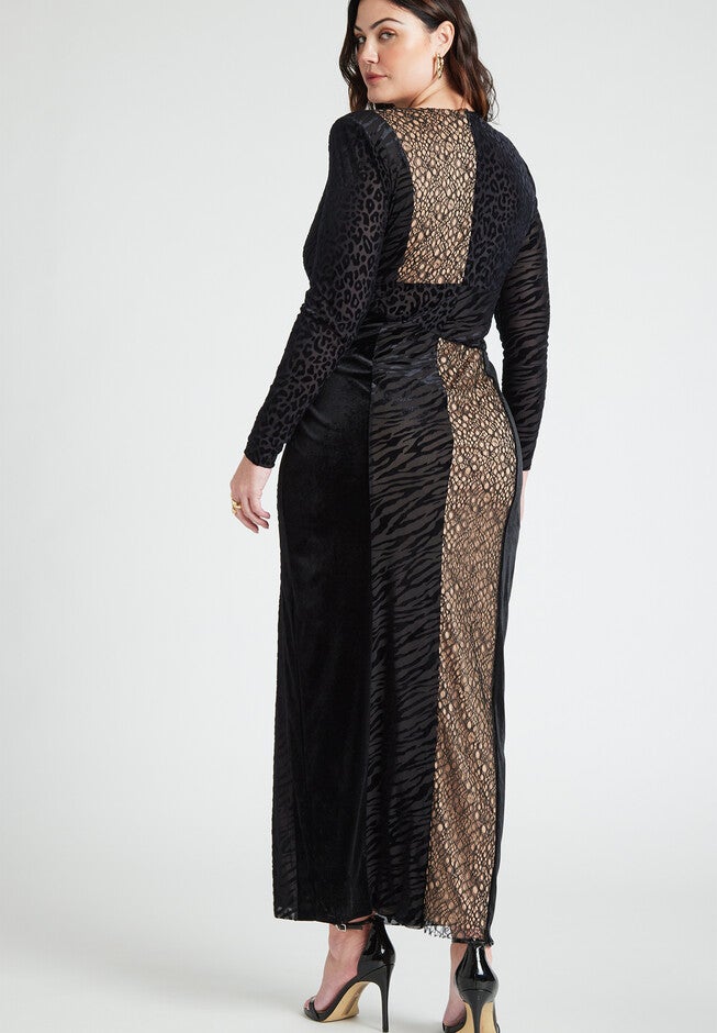 Patchwork Maxi Dress, , on-hover image number null