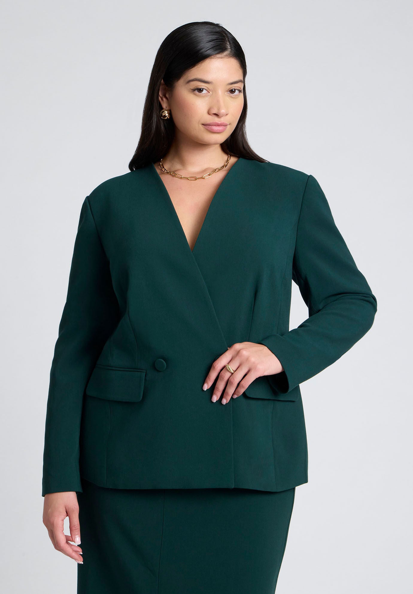 Plus Size Work Blazers Office Jackets at ELOQUII Eloquii