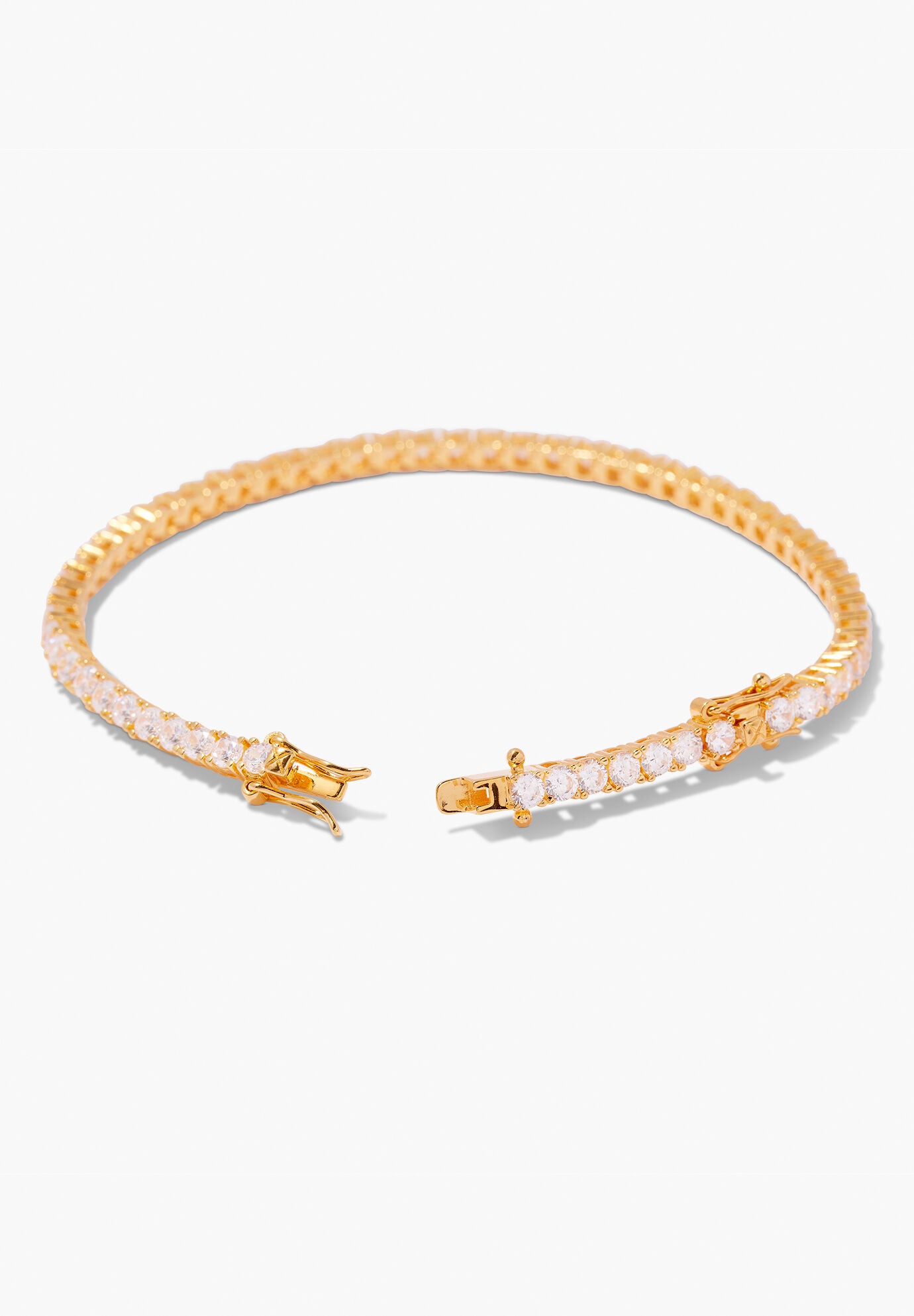 Tennis Bracelet Gold Extender, GOLD, on-hover image number 1