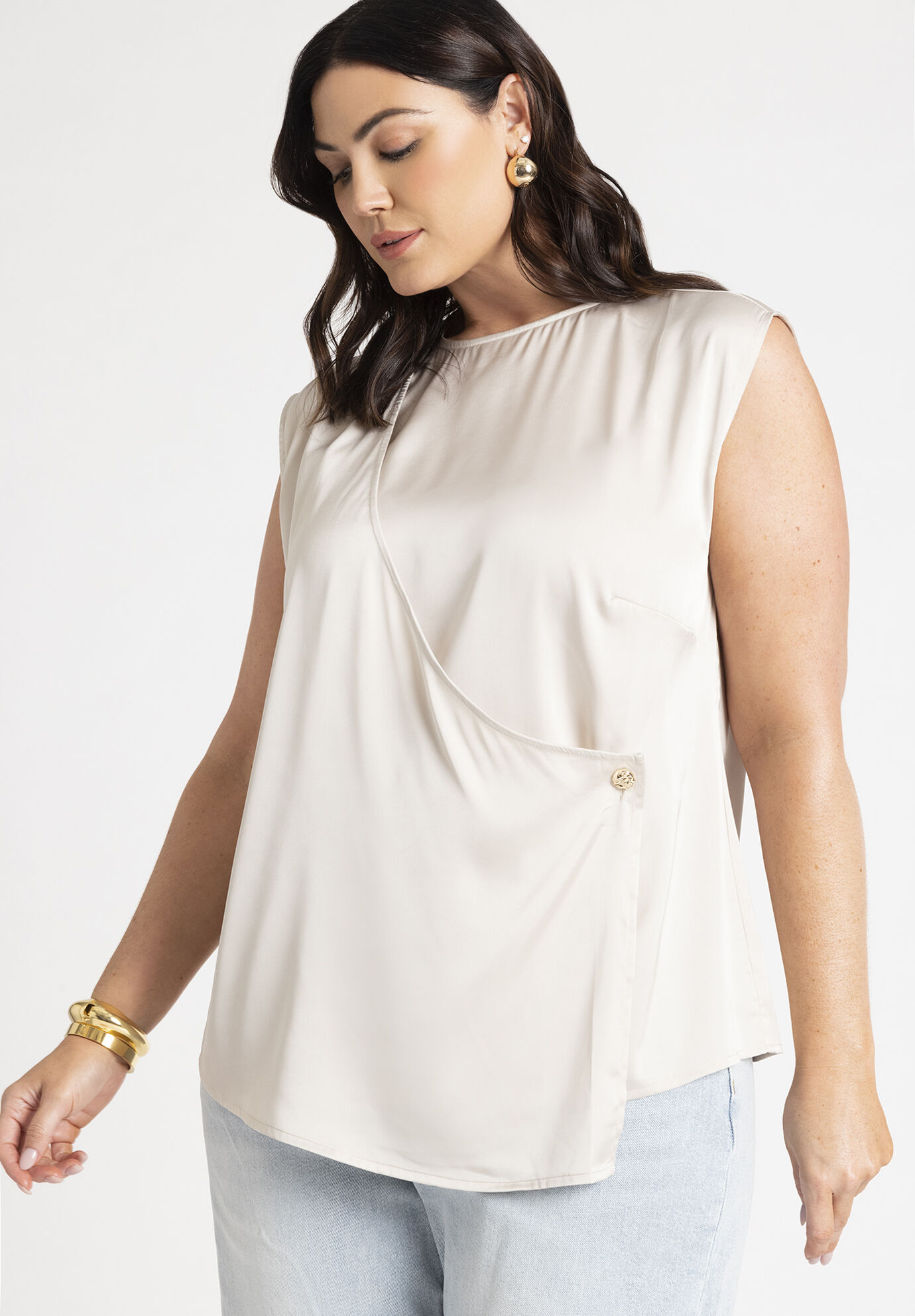 Women Overlap Front Blouse By ( Size 28 )