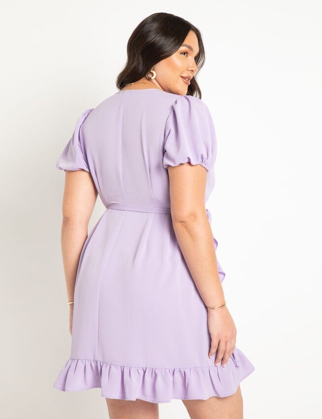 Woven Mini Wrap Dress, VIOLA, alternate image number null