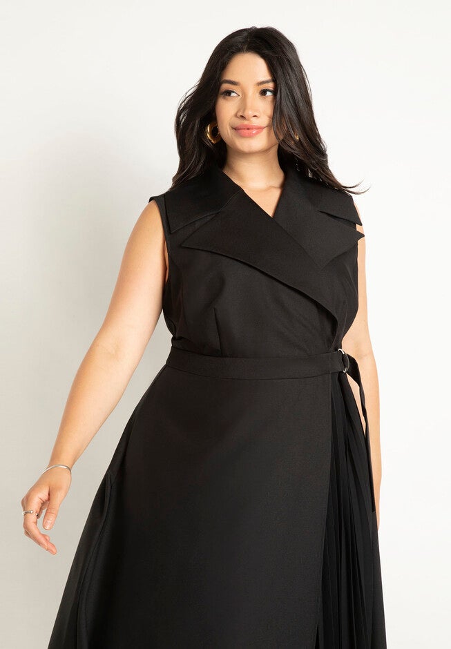 Asymmetrical Trench Dress, , alternate image number null