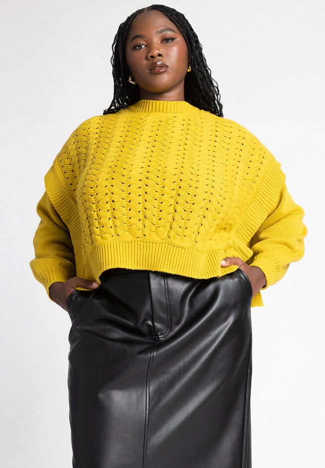 Chunky Cable Stitch Sweater, , alternate image number null