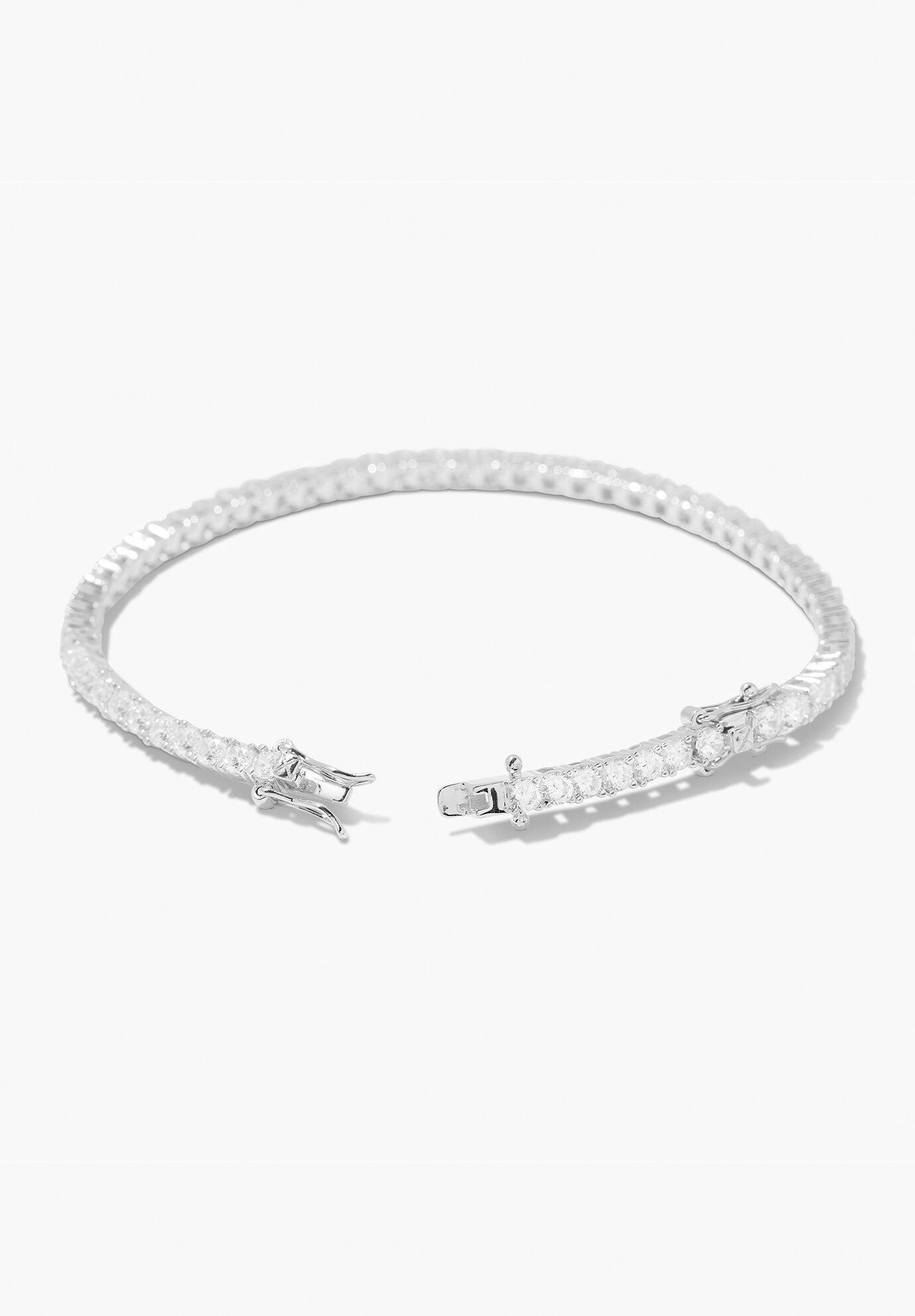 Tennis Bracelet Silver Extender, SILVER, on-hover image number 1