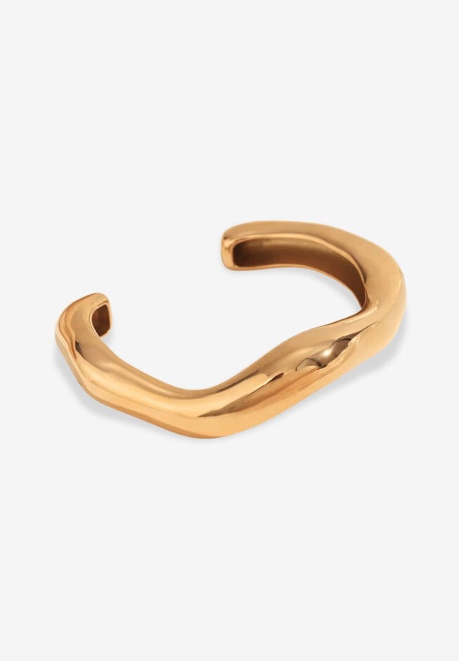 Flo Cuff Bracelet, GOLD, hi-res image number 0