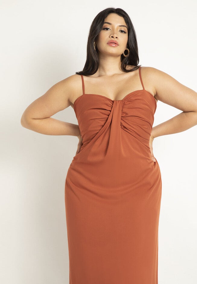 Wrap Neckline Dress, , alternate image number null