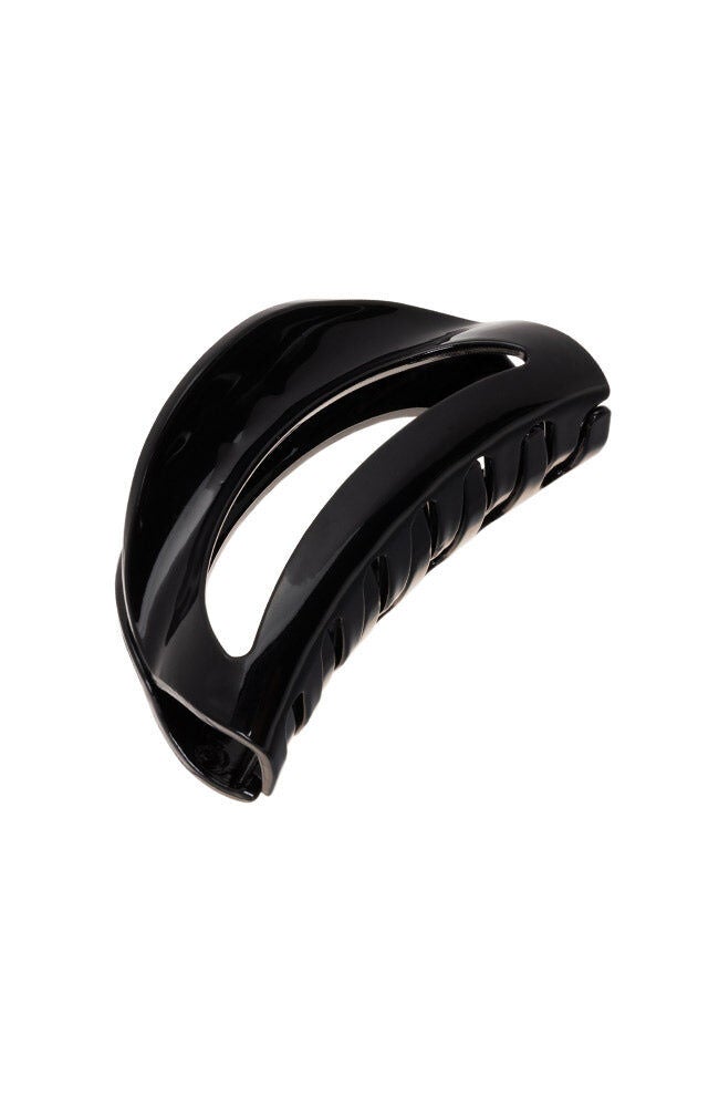 Belle Cutout Curve Claw Clip, BLACK, hi-res image number 0