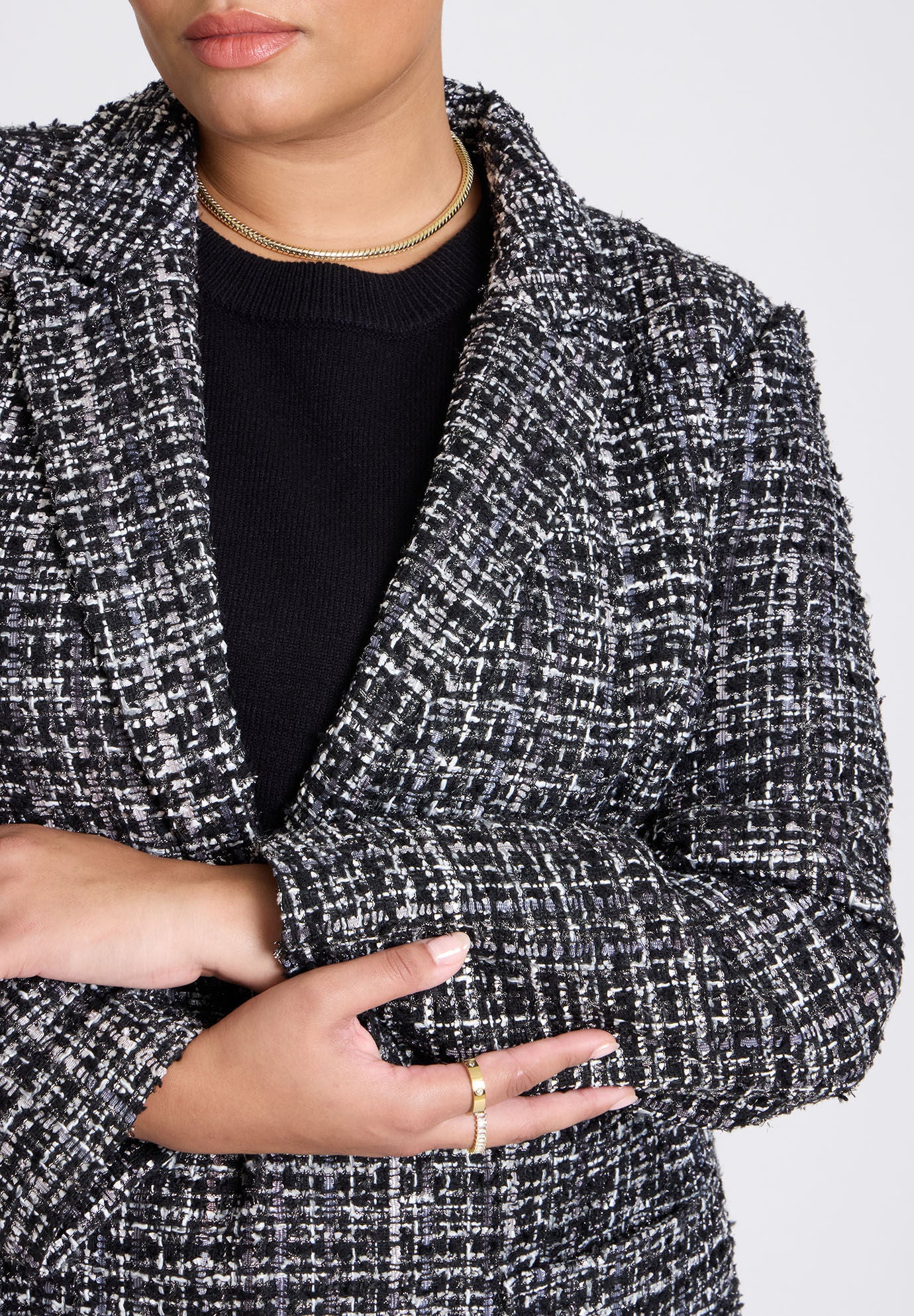 Black and white duster jacket online