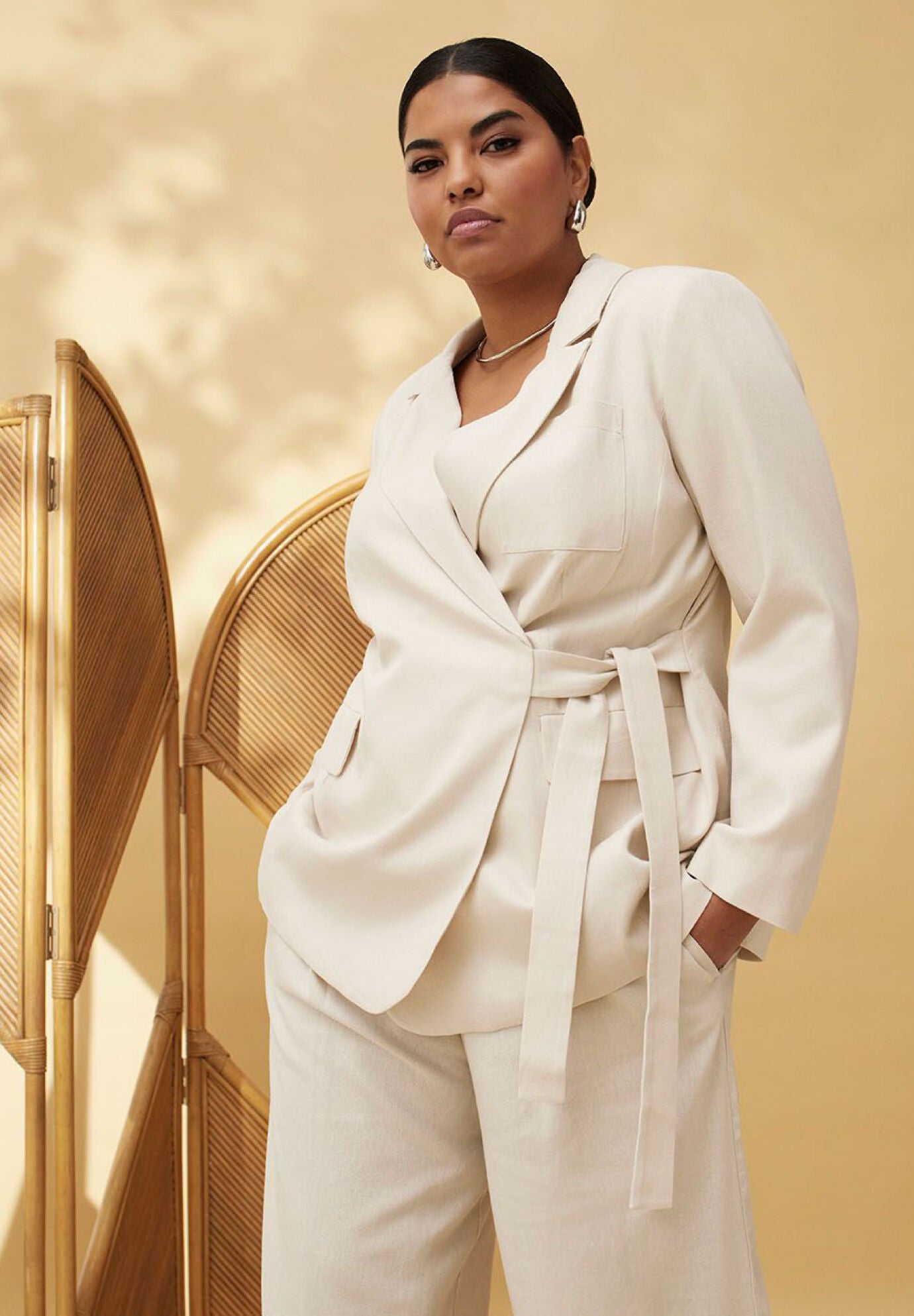 Linen Waffle Robe - Natural- CULTIVER -Australia