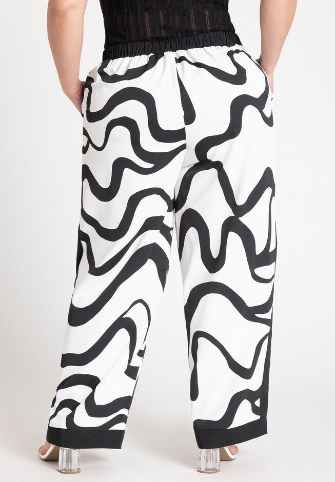 Pull On Border Detail Pant, SOPHISTICATED SQUIGGLES, alternate image number null