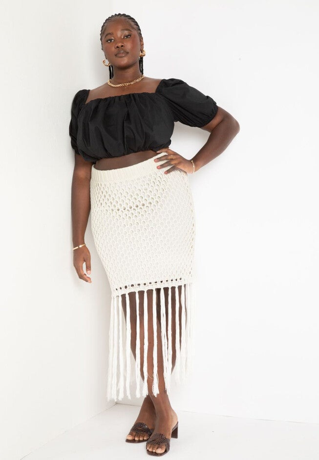 Shirred Puff Sleeve Top, , alternate image number null