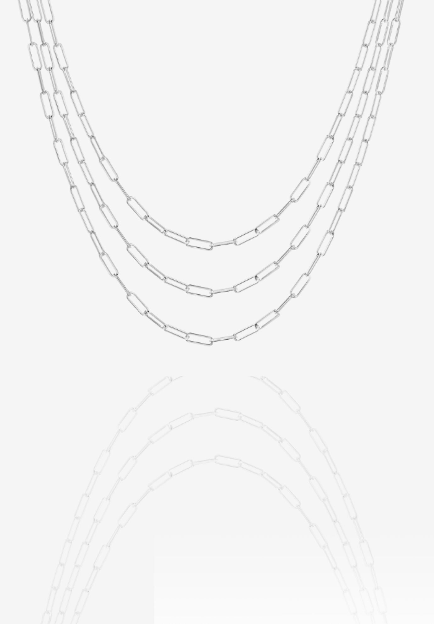 Lola Layered Silver Necklace, SILVER, hi-res image number 0